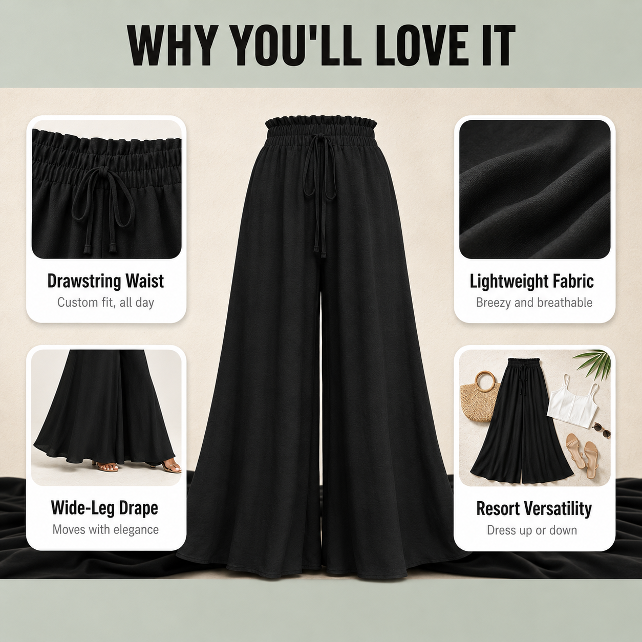Riviera Wide-Leg Pants